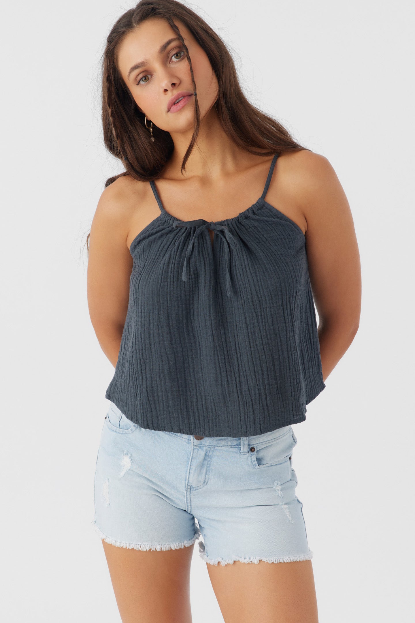 ANYA CRINKLE DOUBLE GAUZE TANK TOP