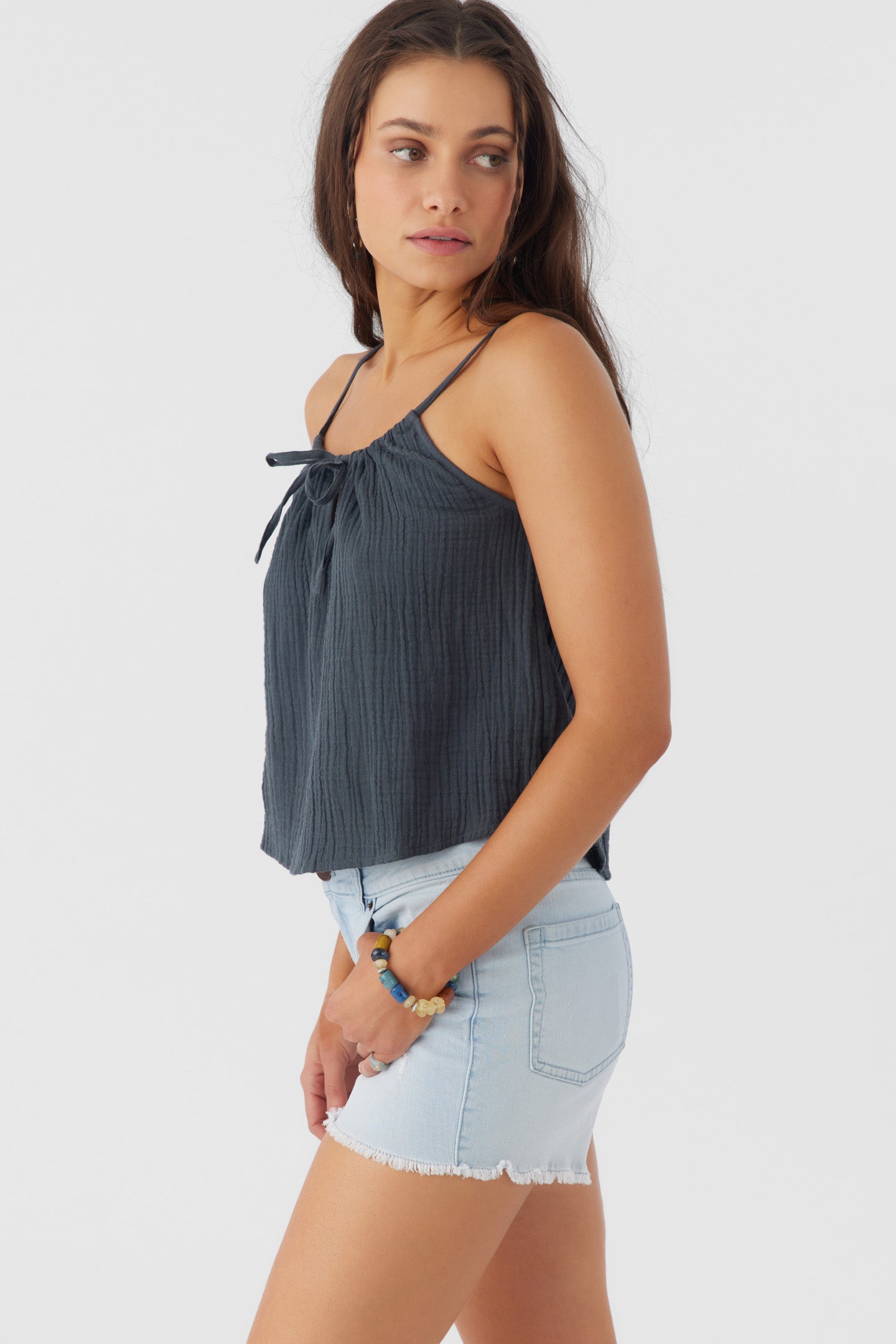 ANYA CRINKLE DOUBLE GAUZE TANK TOP