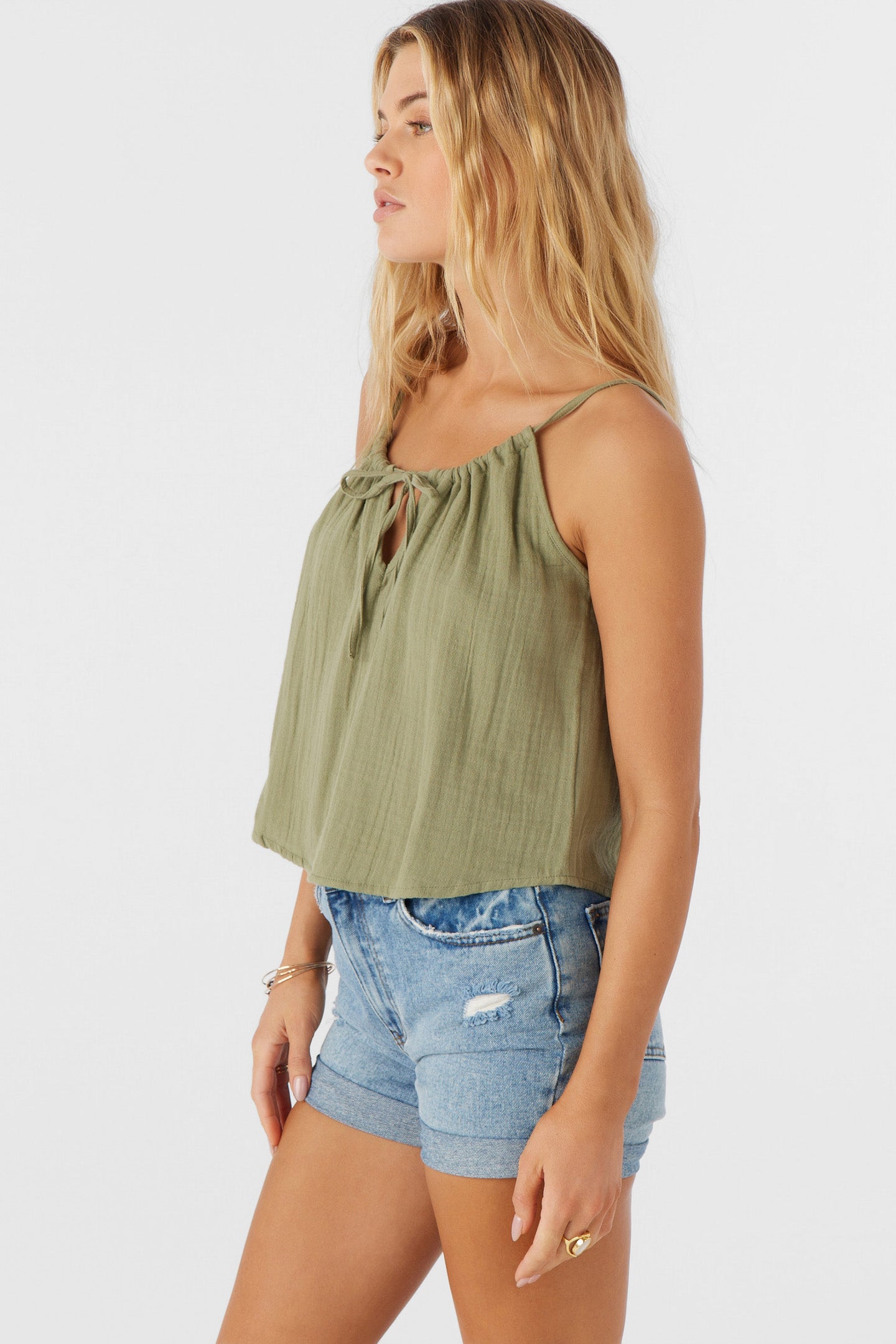 ANYA CRINKLE DOUBLE GAUZE TANK TOP