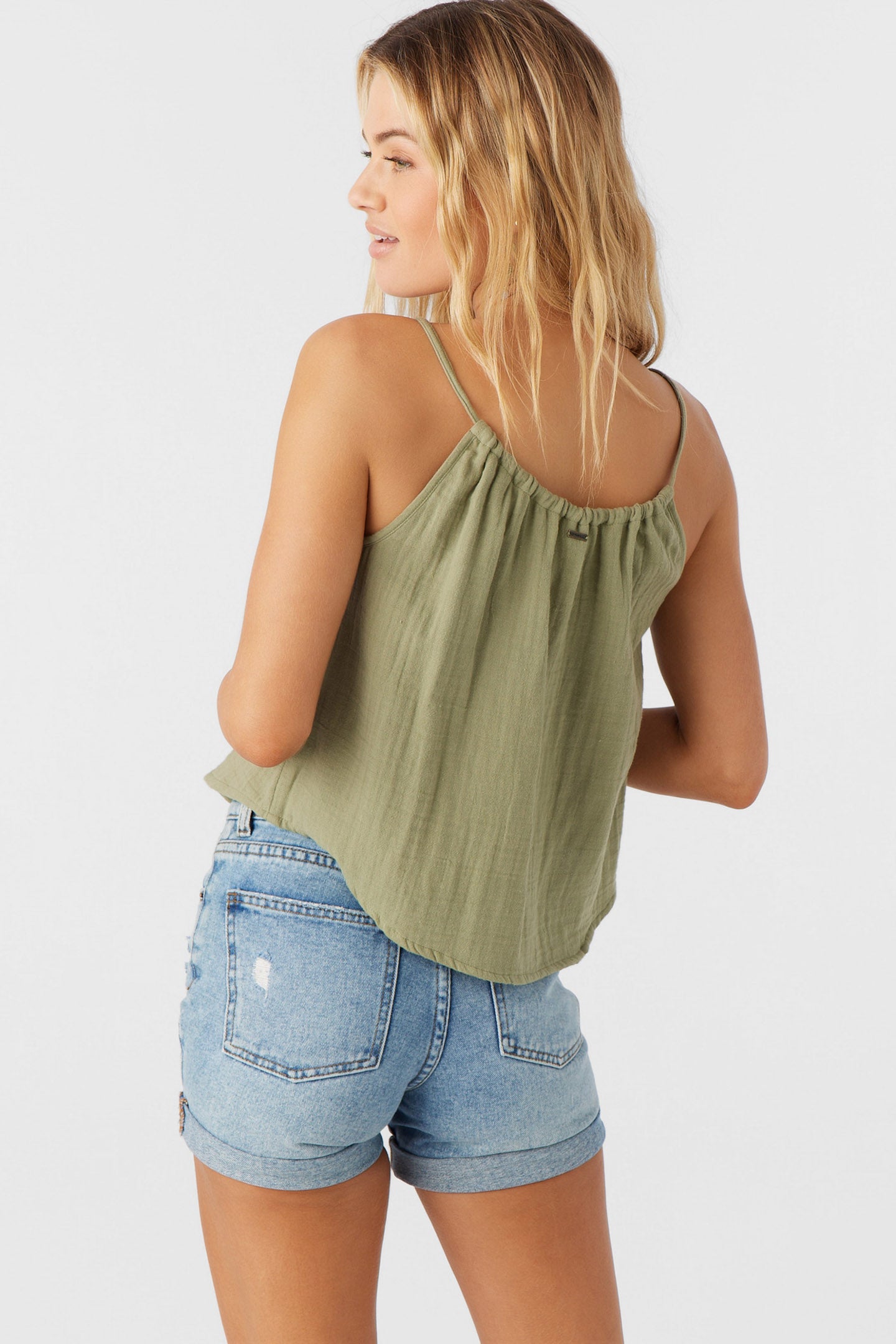 ANYA CRINKLE DOUBLE GAUZE TANK TOP