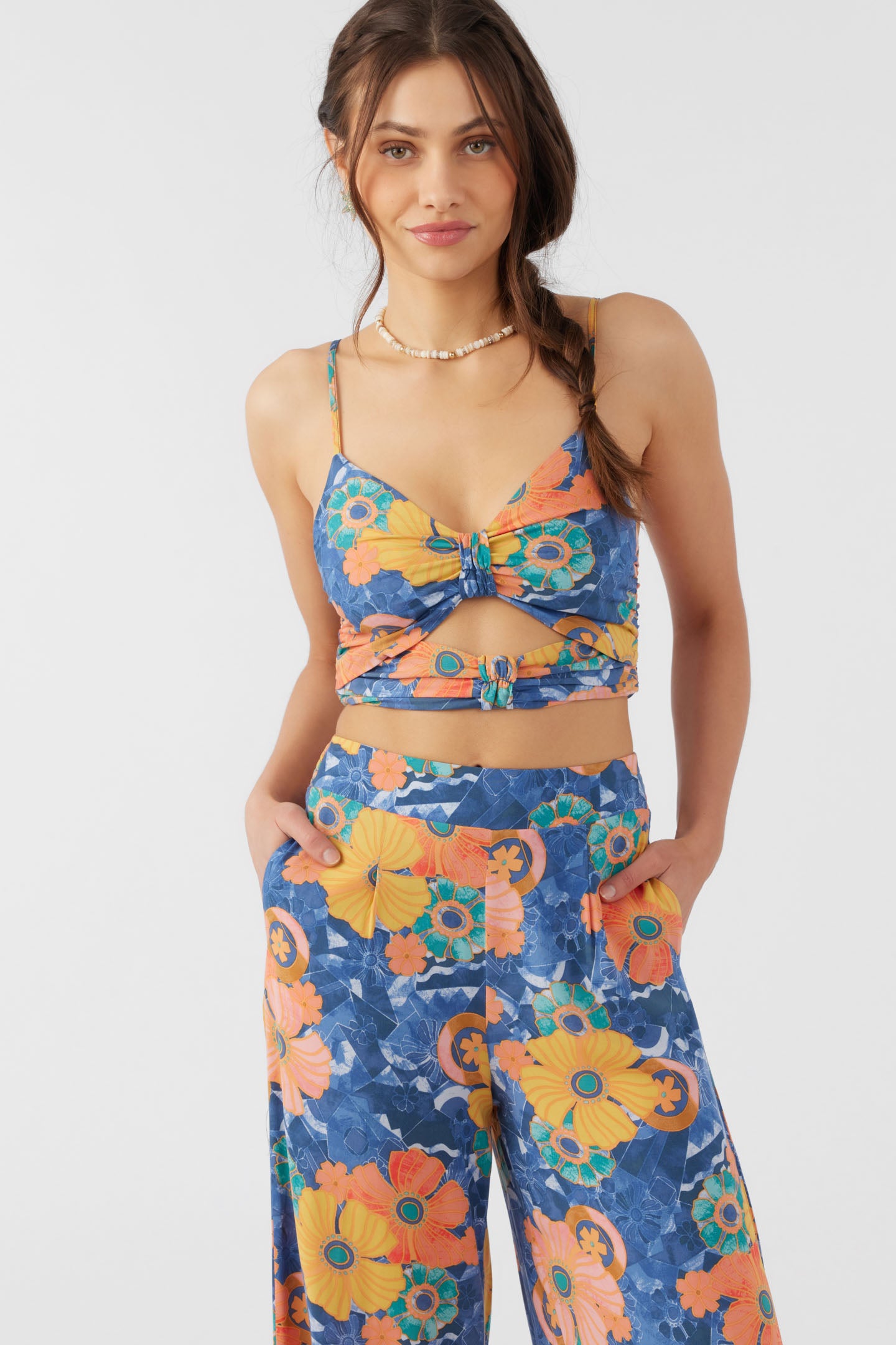 FARRAH JADIA FLORAL CROP TOP