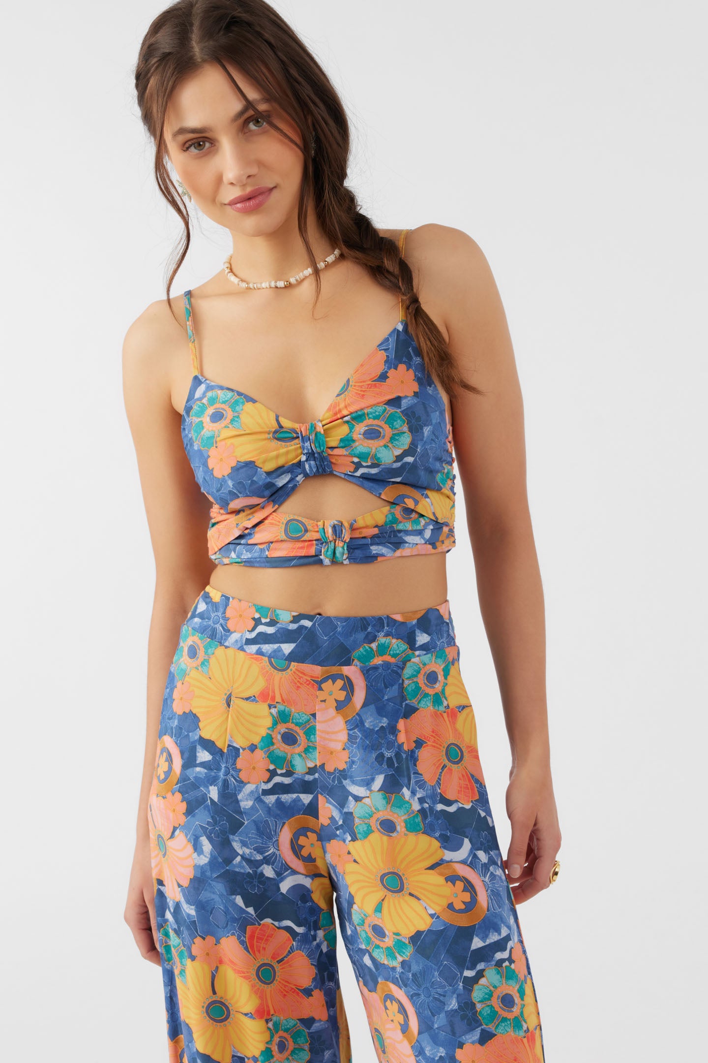 FARRAH JADIA FLORAL CROP TOP