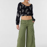 Santi Nadia Paisley Smocked Crop Top