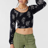 Santi Nadia Paisley Smocked Crop Top