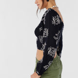 Santi Nadia Paisley Smocked Crop Top