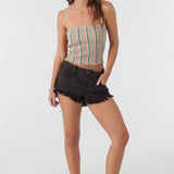 Drez Beachbound Stripe Smocked Tank Top