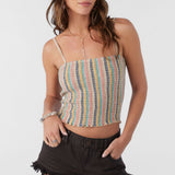 Drez Beachbound Stripe Smocked Tank Top