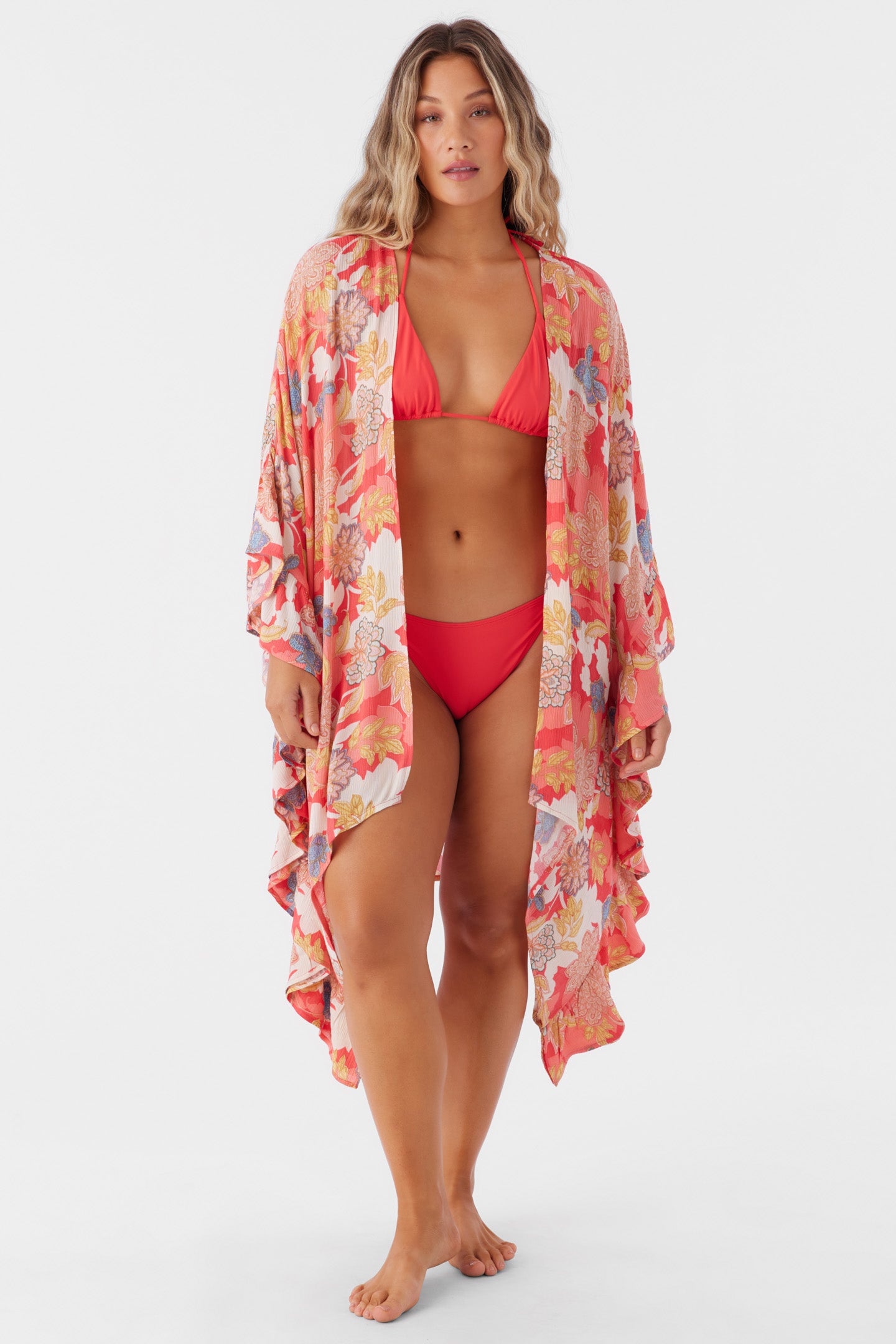 NATALIE ANTAYLA FLORAL KIMONO COVER-UP