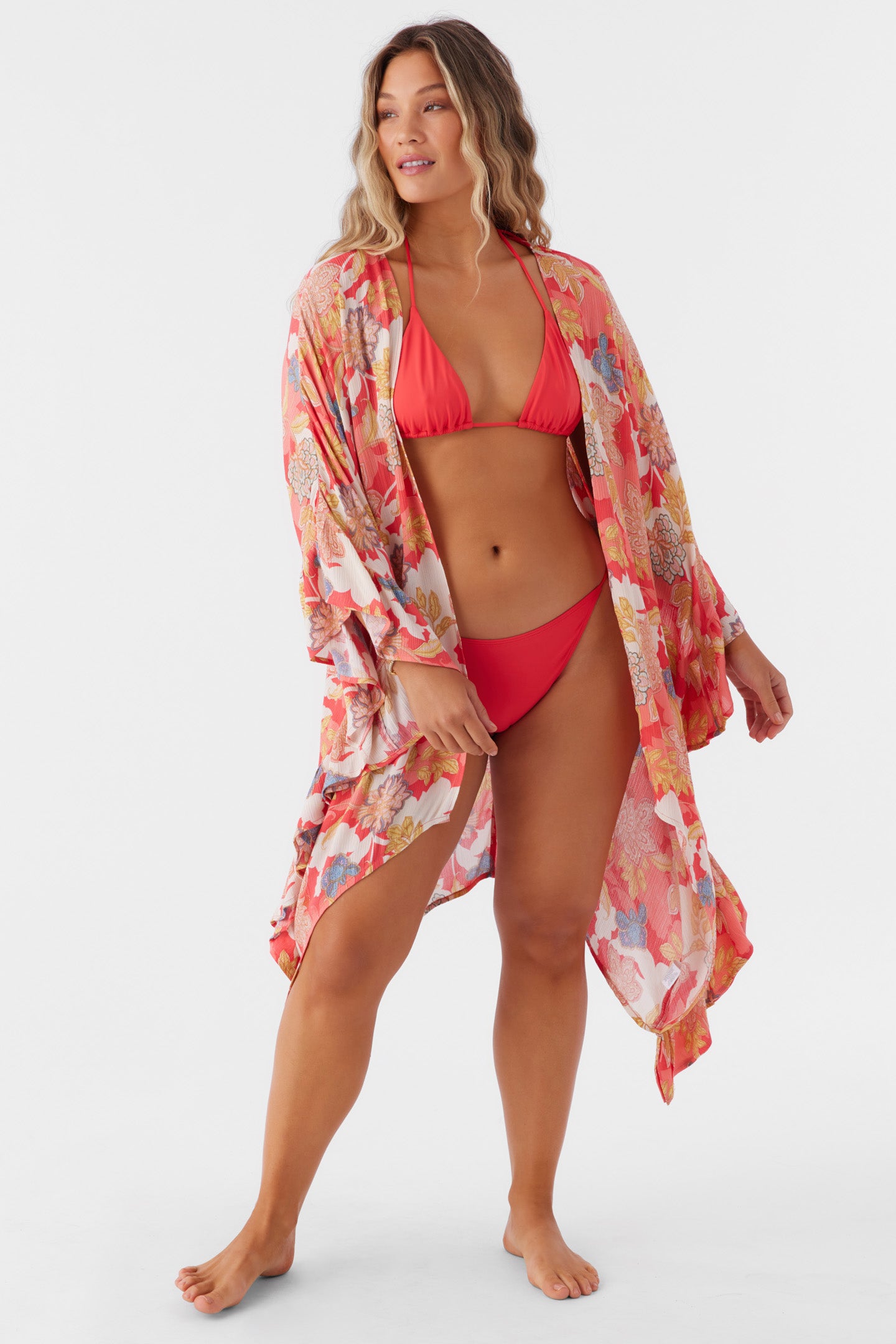 NATALIE ANTAYLA FLORAL KIMONO COVER-UP