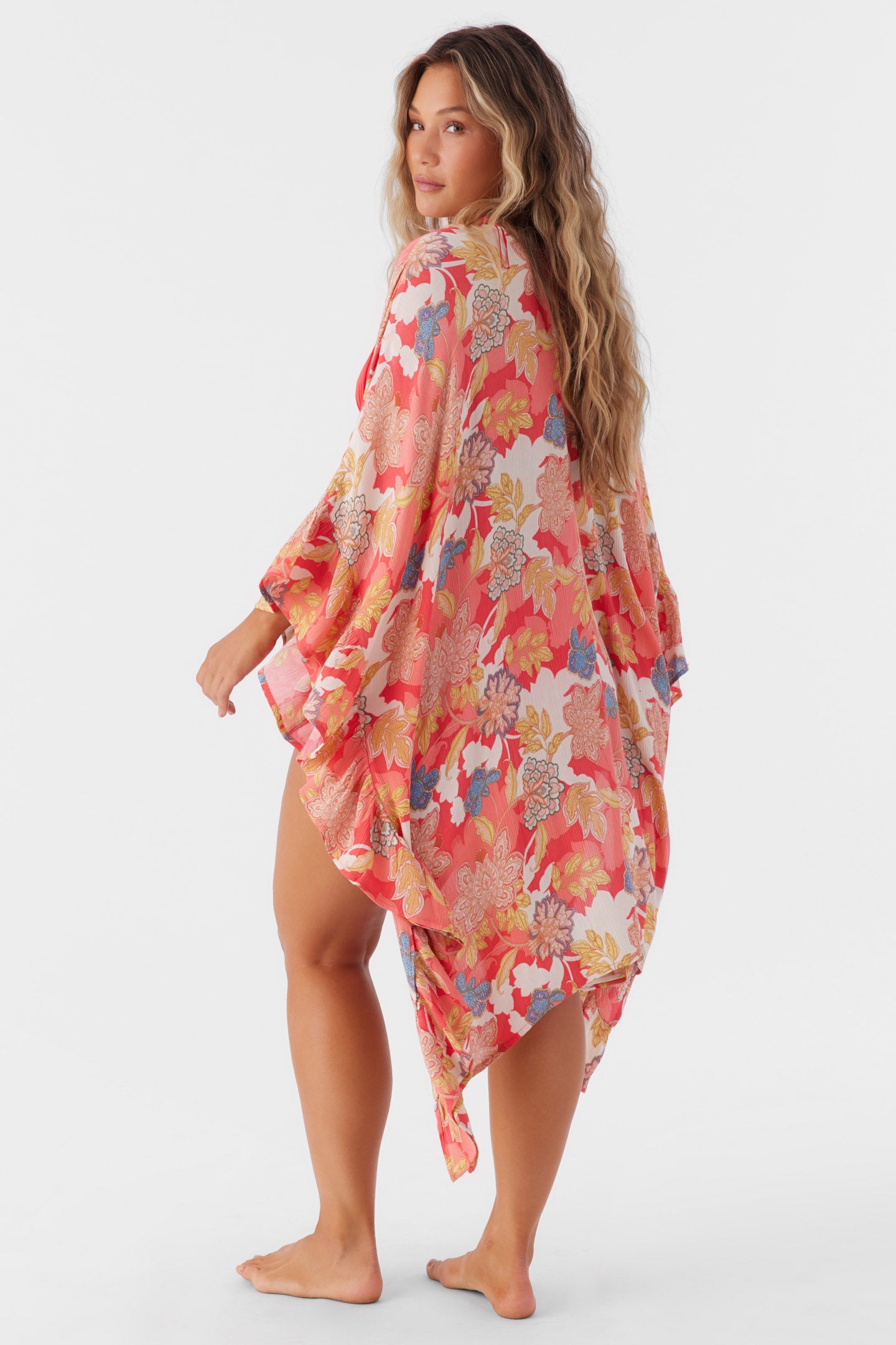 NATALIE ANTAYLA FLORAL KIMONO COVER-UP