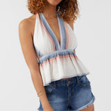 Siena Sundown Stripe Halter Top