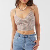 Kalia Cece Gingham Top