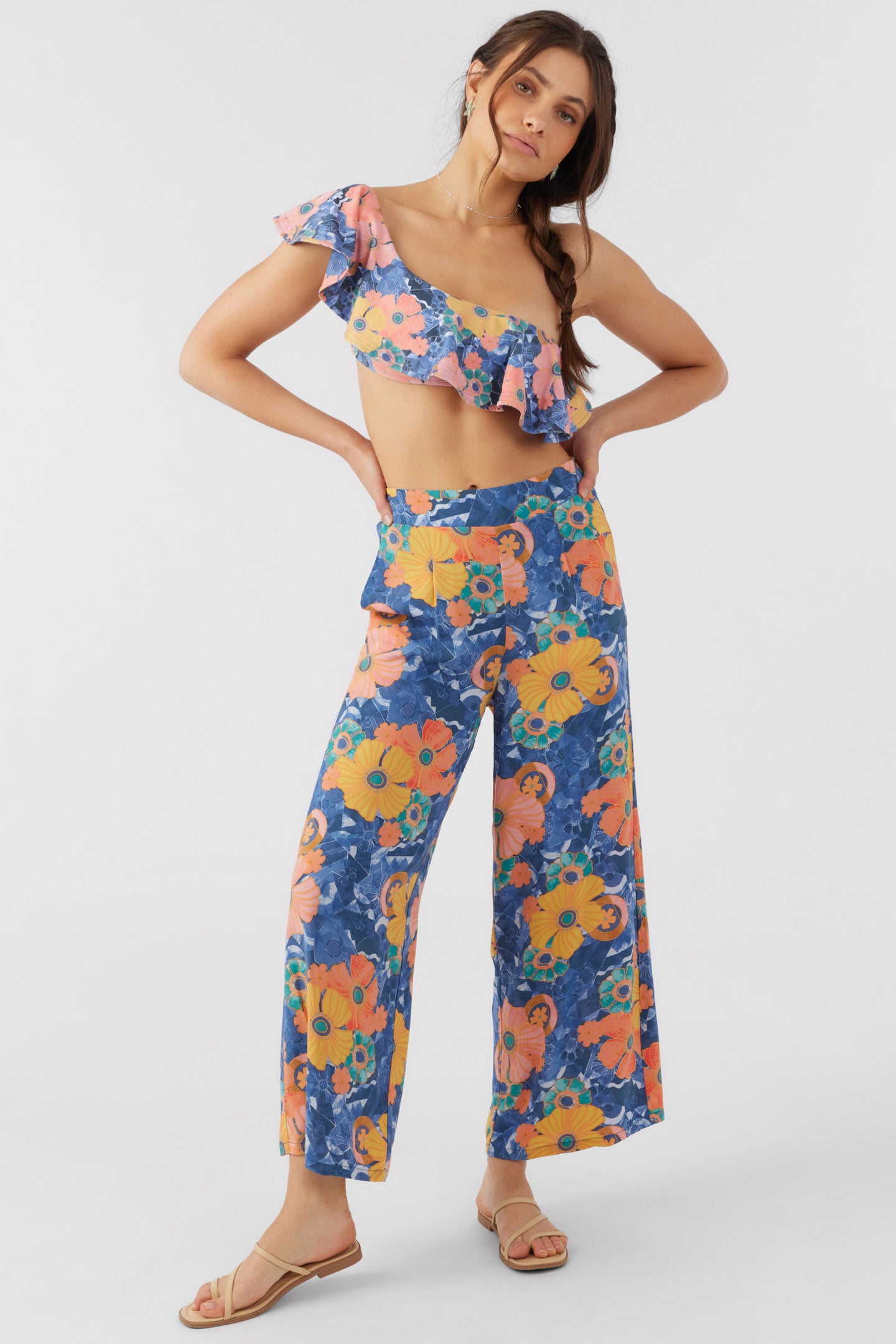 FARRAH JADIA FLORAL BEACH PANTS