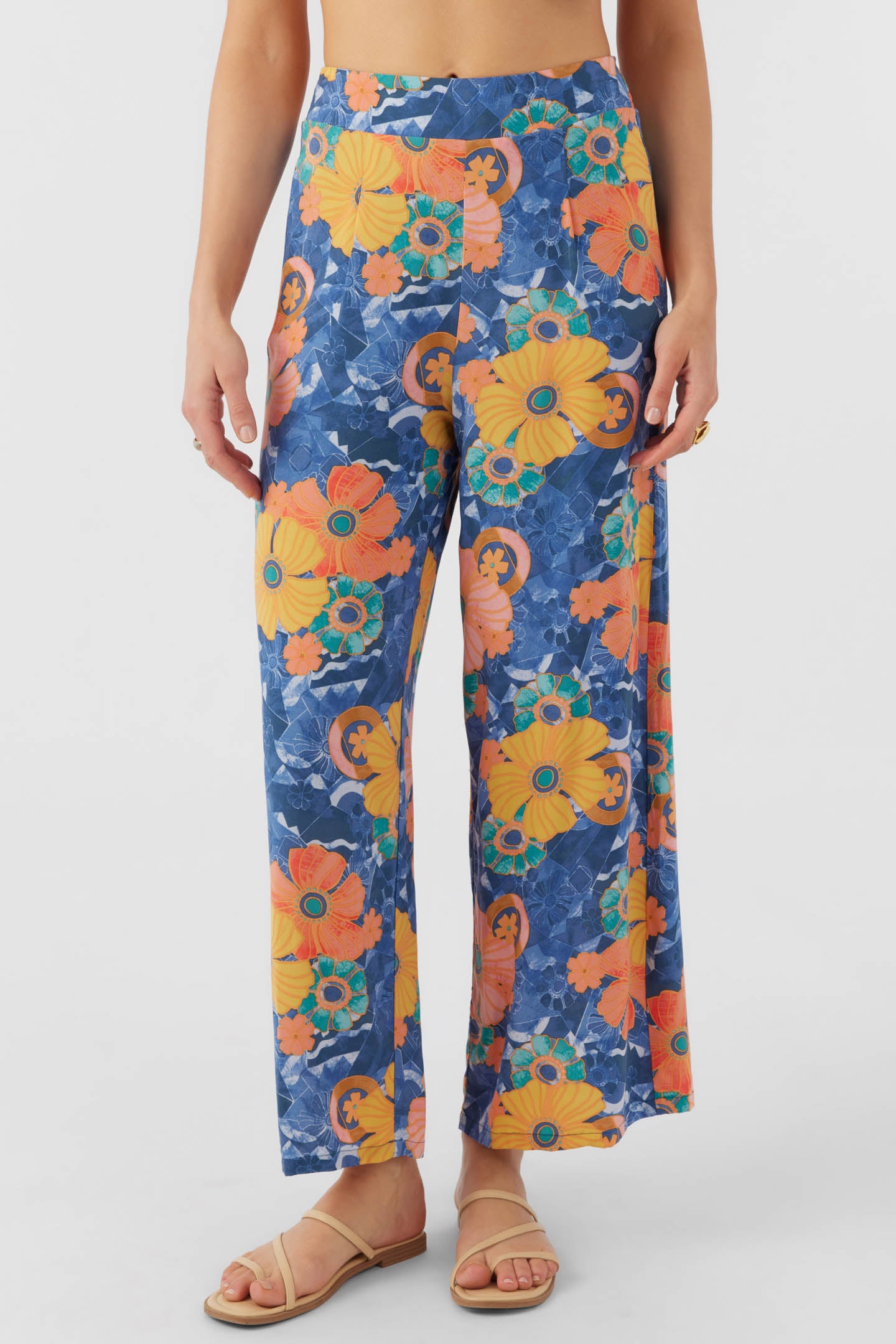 FARRAH JADIA FLORAL BEACH PANTS