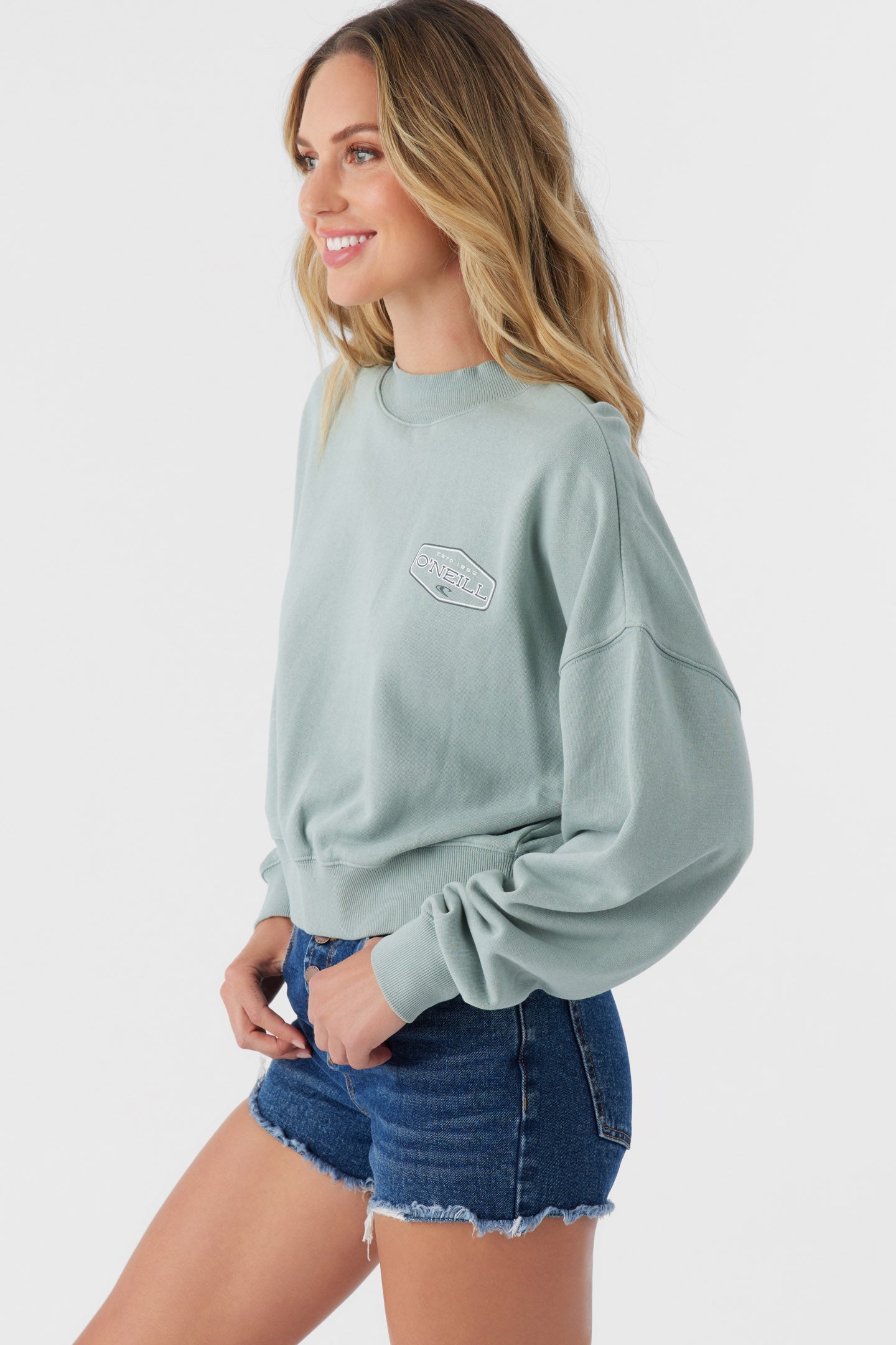 MOMENT CREW NECK CROPPED FLEECE