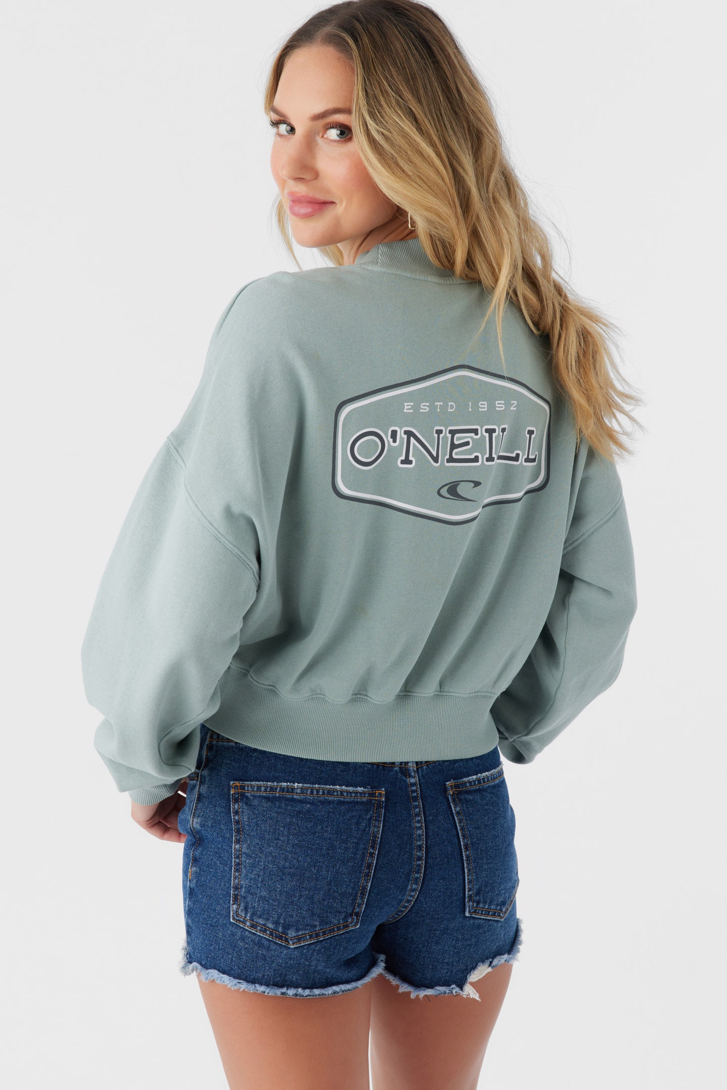 MOMENT CREW NECK CROPPED FLEECE