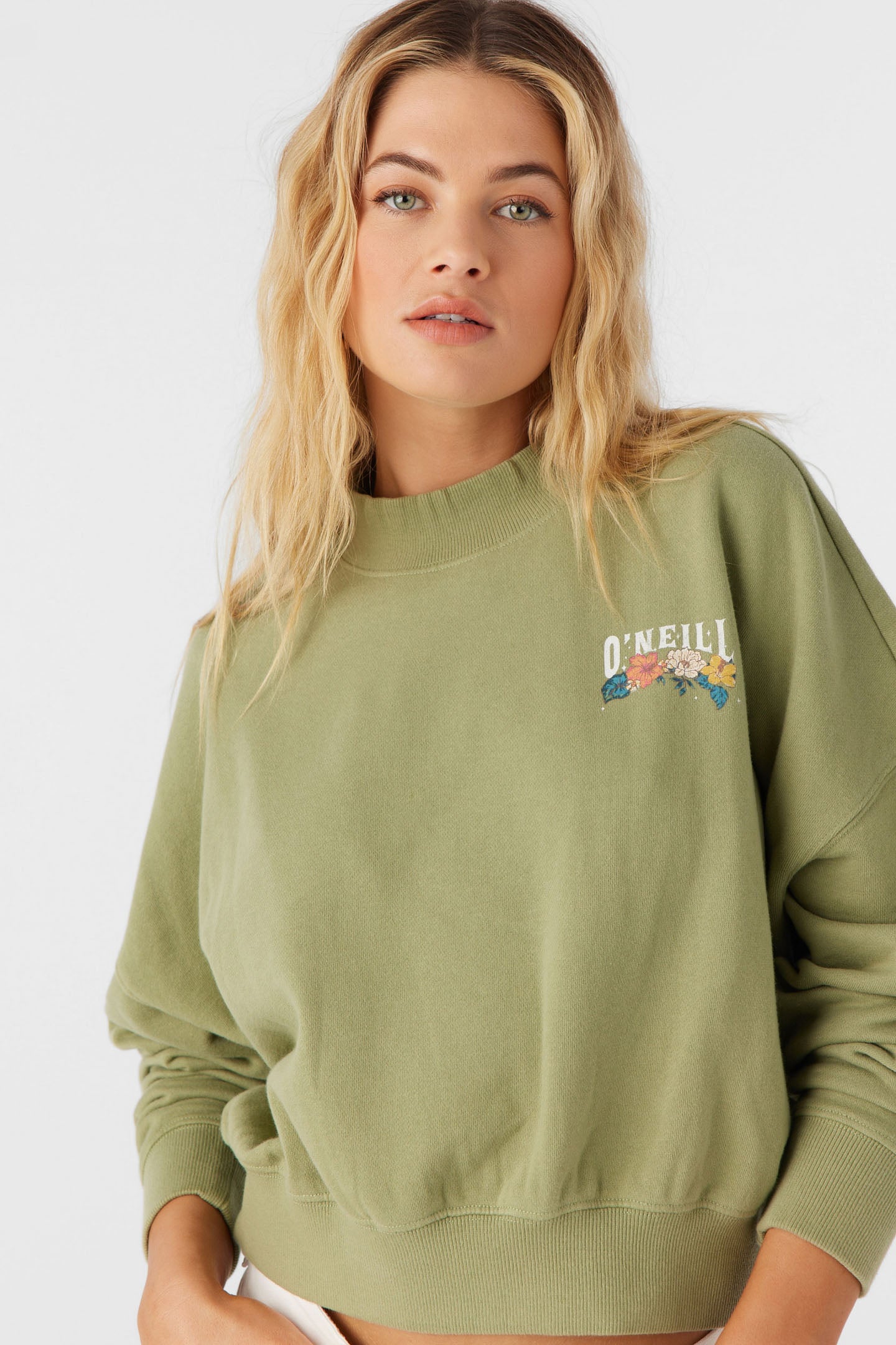 MOMENT CREW NECK CROPPED FLEECE