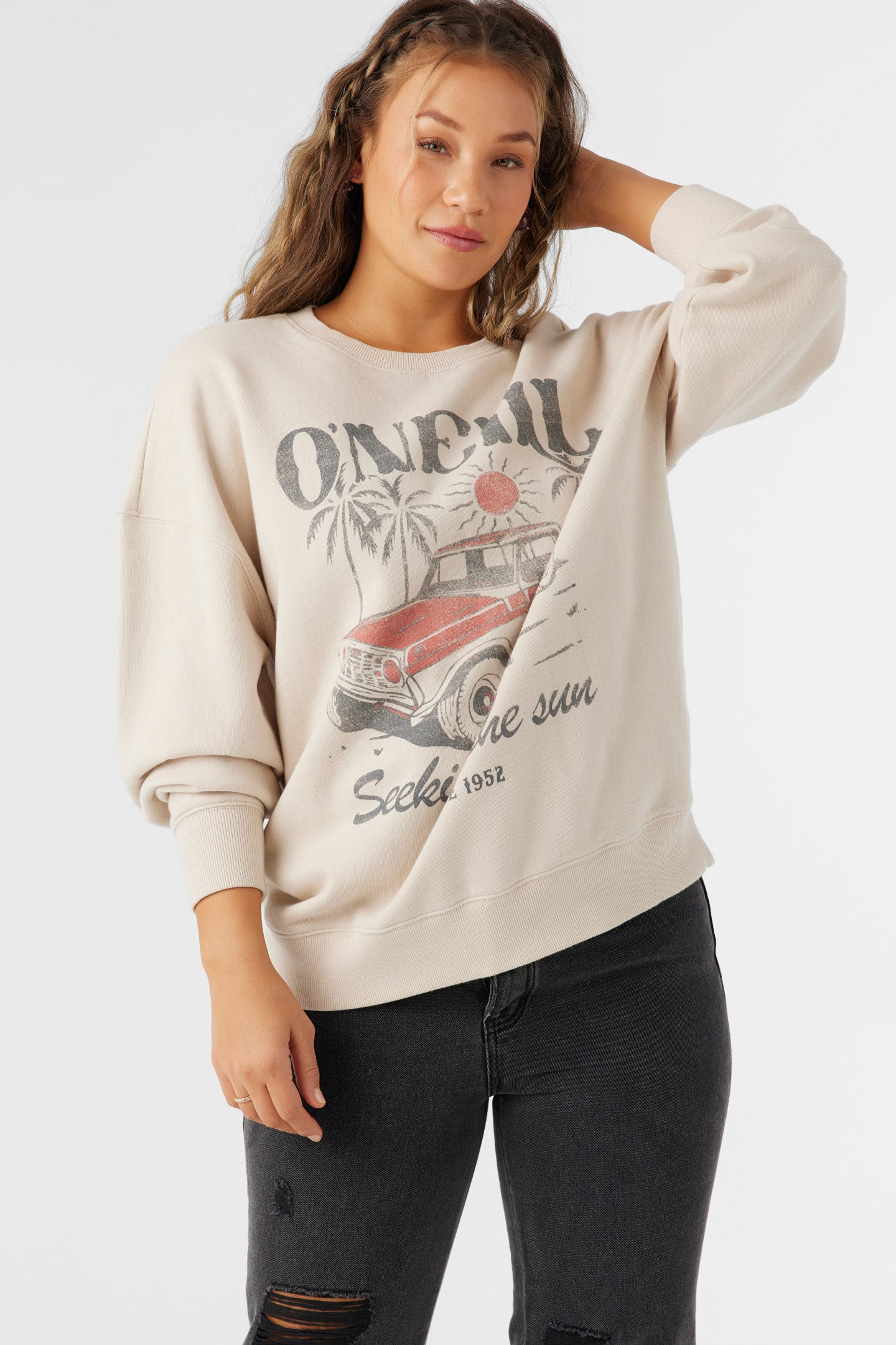 CHOICE CREWNECK OVERSIZED-FIT FLEECE PULLOVER