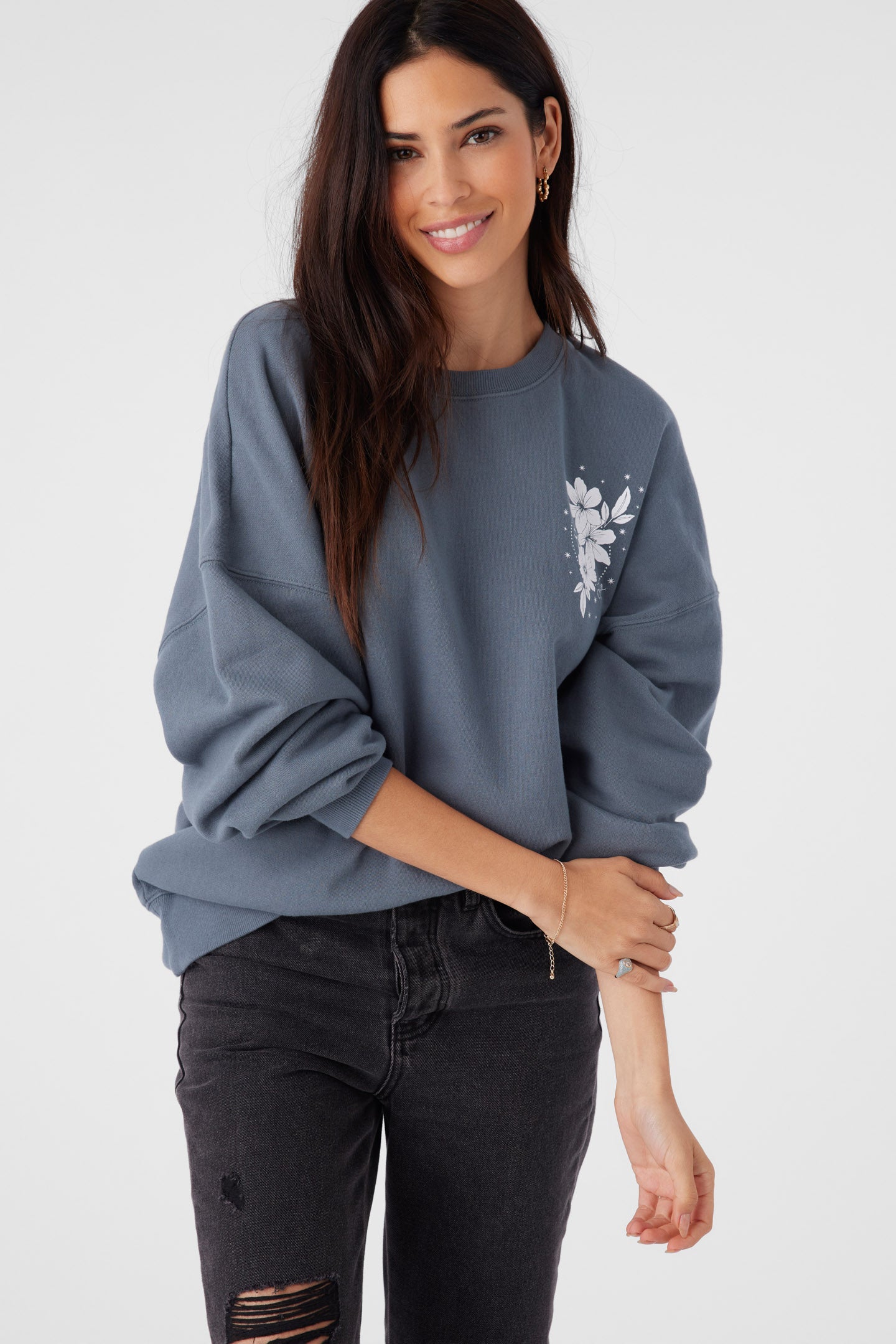 CHOICE CREW NECK OVERSIZED FIT FLEECE PULLOVER