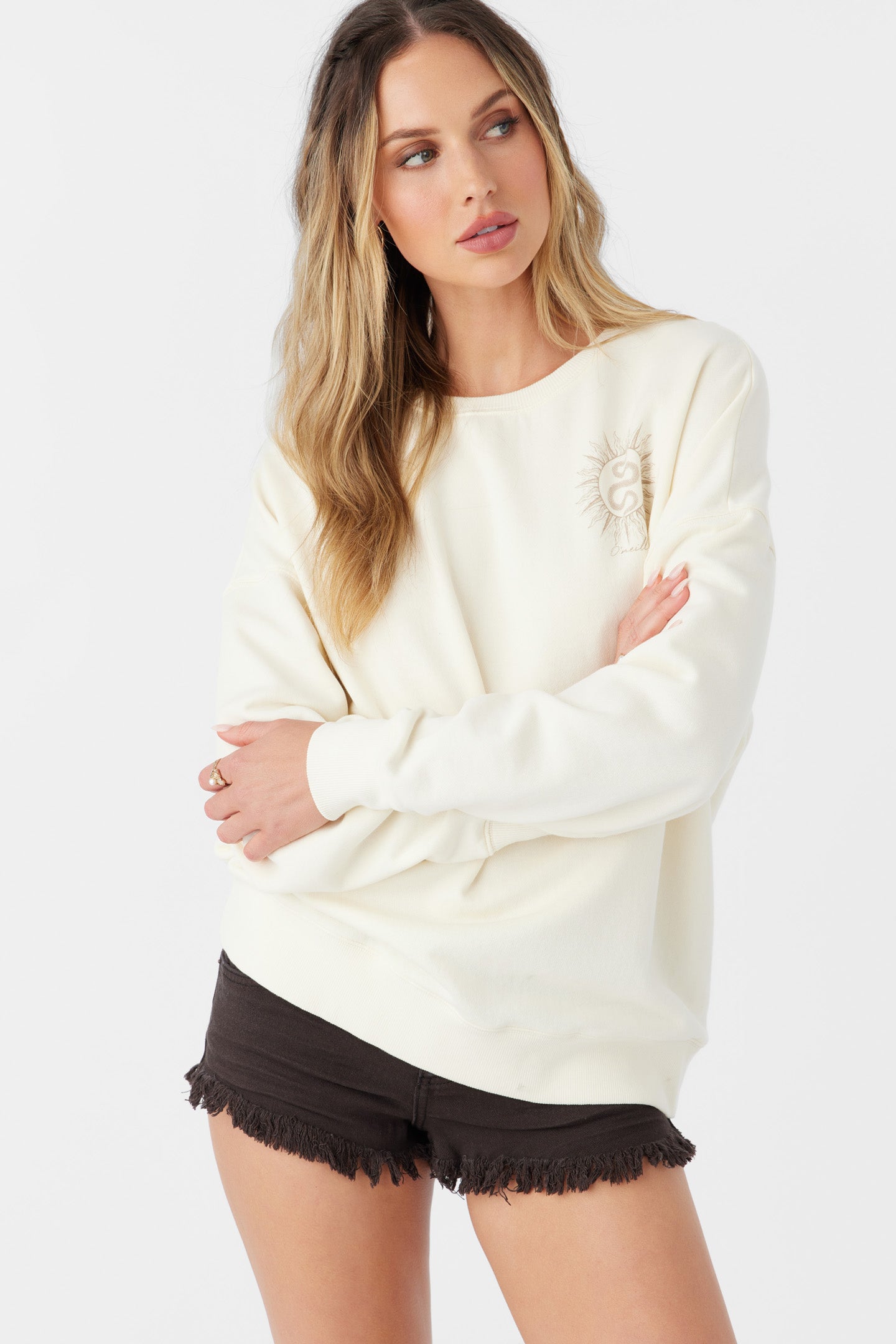 CHOICE CREW NECK OVERSIZED FIT FLEECE PULLOVER