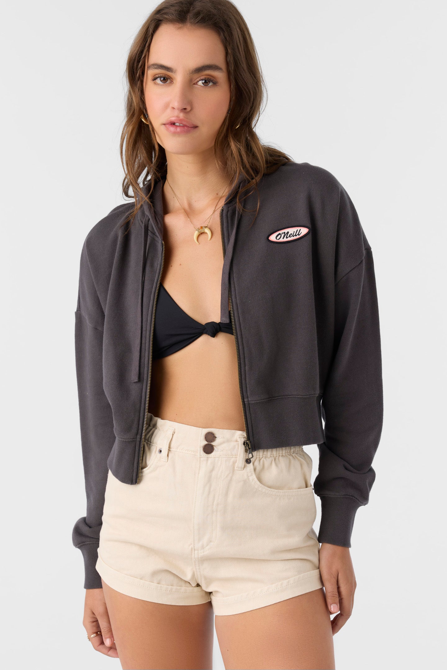 Darcie Zip Fleece - Washed Black | O'Neill