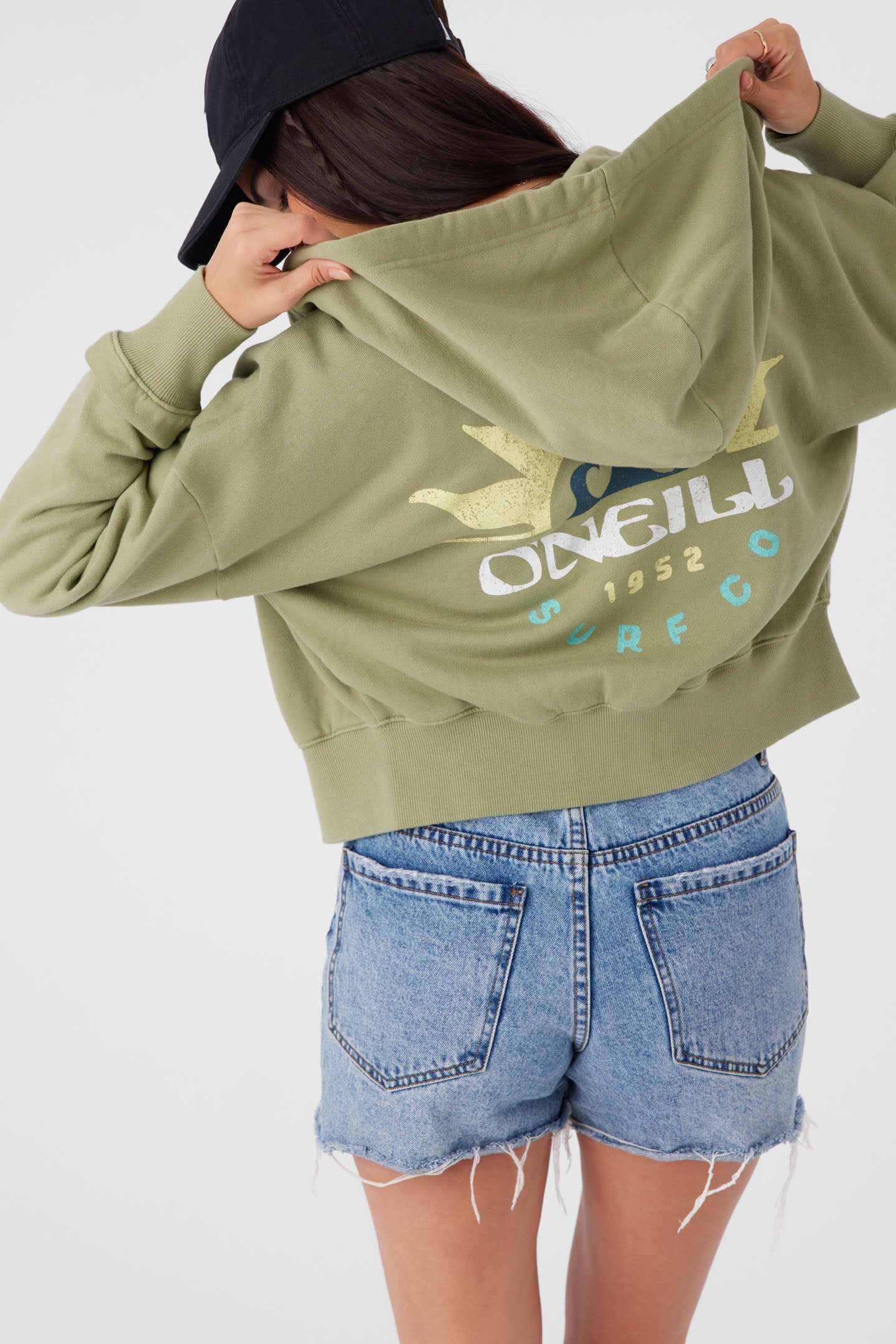 イオリ・D Darcie Zip Hoody Zip Fleece - Oil Green | O'Neill