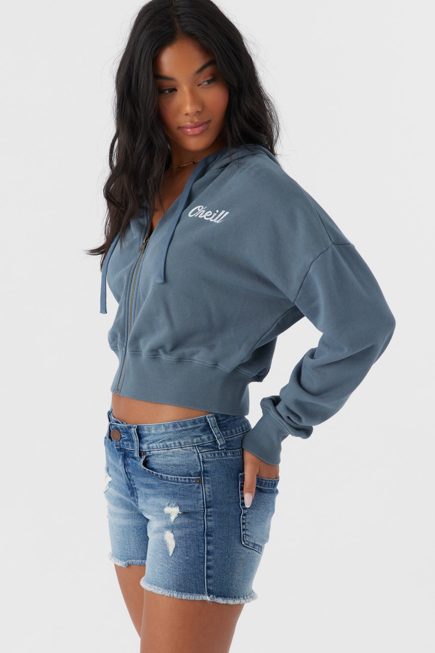 DARCIE HOODED ZIP FLEECE JACKET