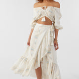 Adilah High-Low Wrap Skirt