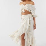 Adilah High-Low Wrap Skirt