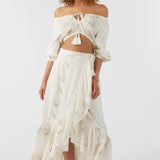 Adilah High-Low Wrap Skirt