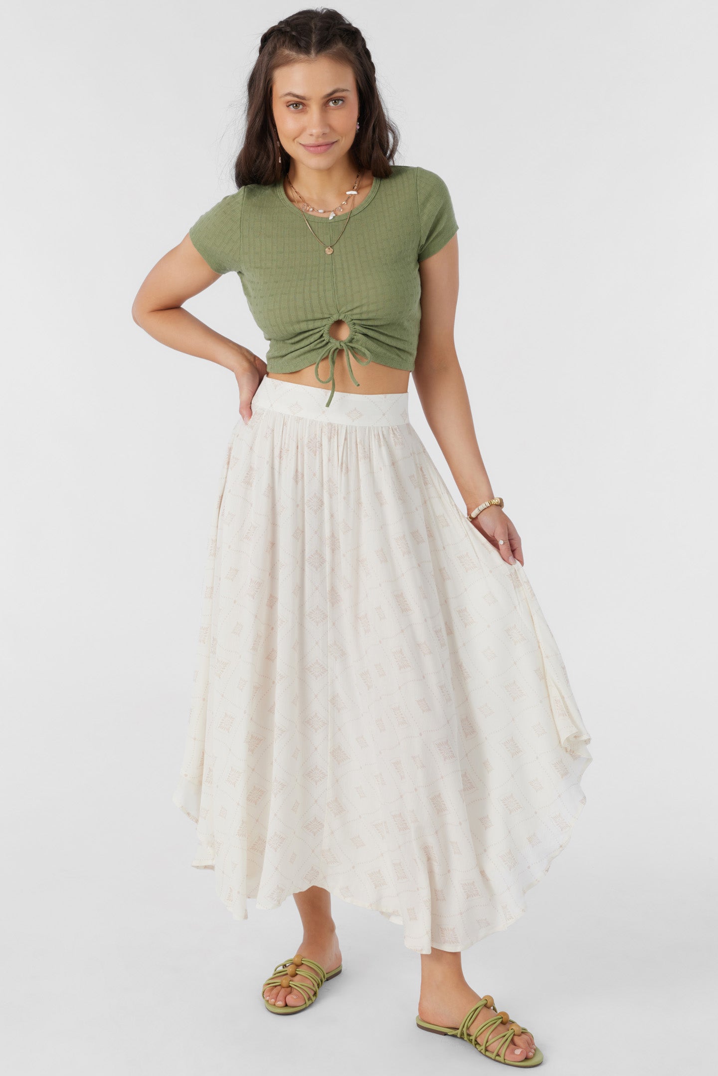 MARNIE SABRINA TILE MIDI SKIRT