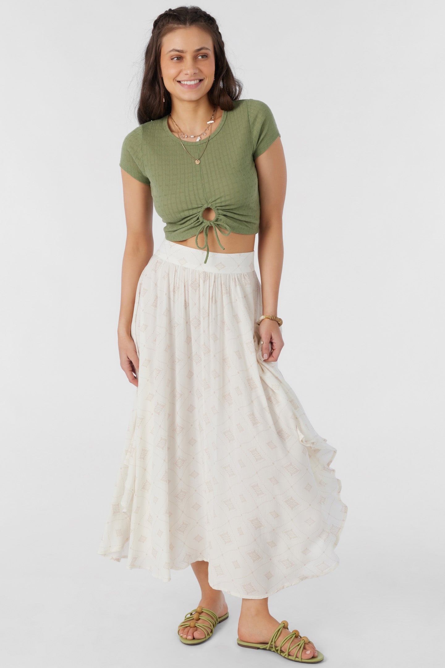 MARNIE SABRINA TILE MIDI SKIRT