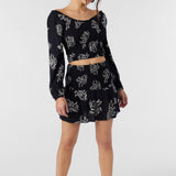 Cierra Nadia Paisley Smocked Mini Skirt