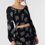 Cierra Nadia Paisley Smocked Mini Skirt