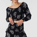 Cierra Nadia Paisley Smocked Mini Skirt