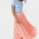 Marnie Solid Midi Skirt