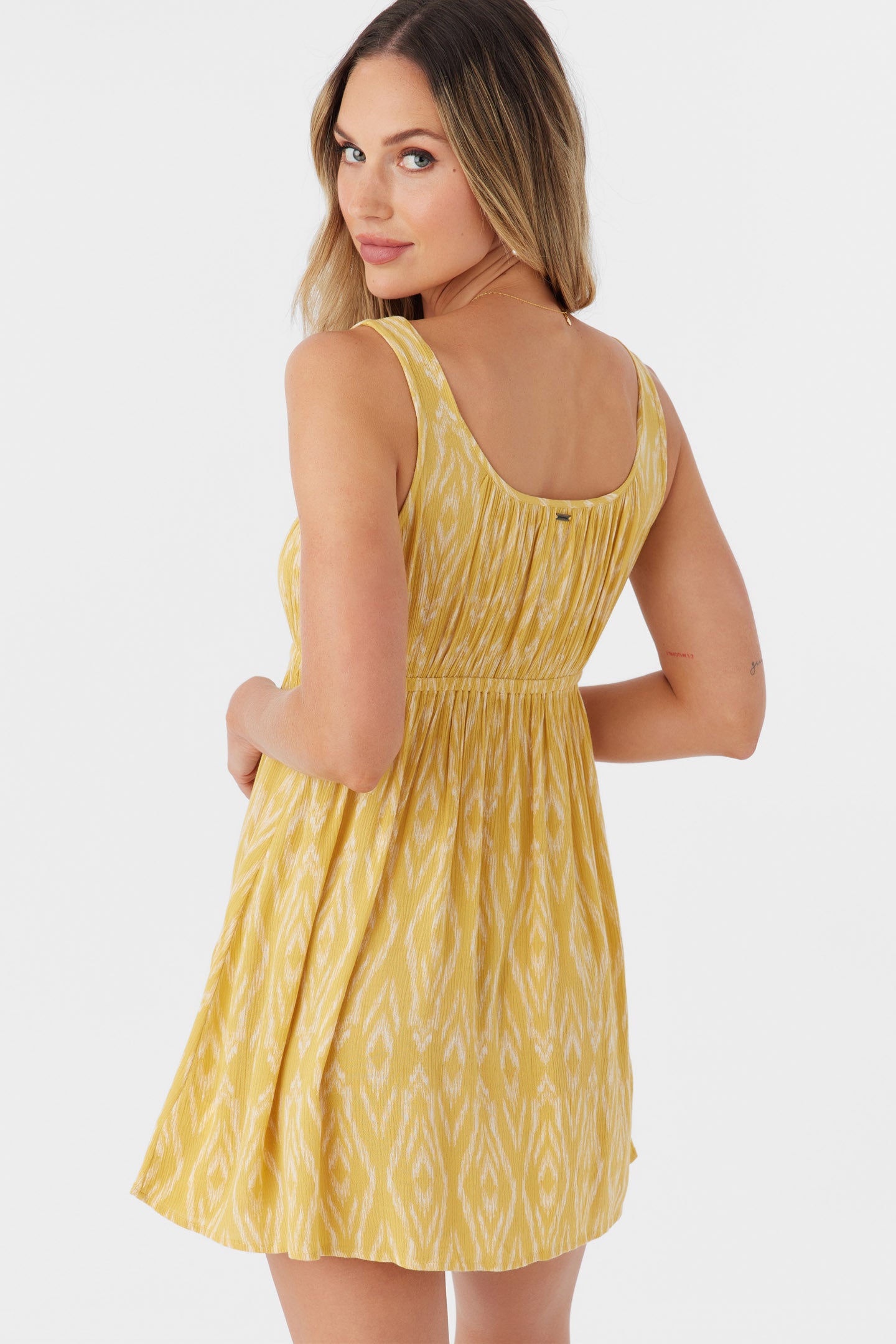 KORIE ISABELLA IKAT BUTTON FRONT MINI DRESS