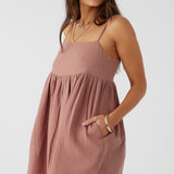 Hadia Crinkle Double Gauze Mini Dress