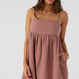 Hadia Crinkle Double Gauze Mini Dress