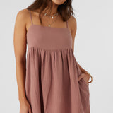 Hadia Crinkle Double Gauze Mini Dress