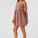 Hadia Crinkle Double Gauze Mini Dress