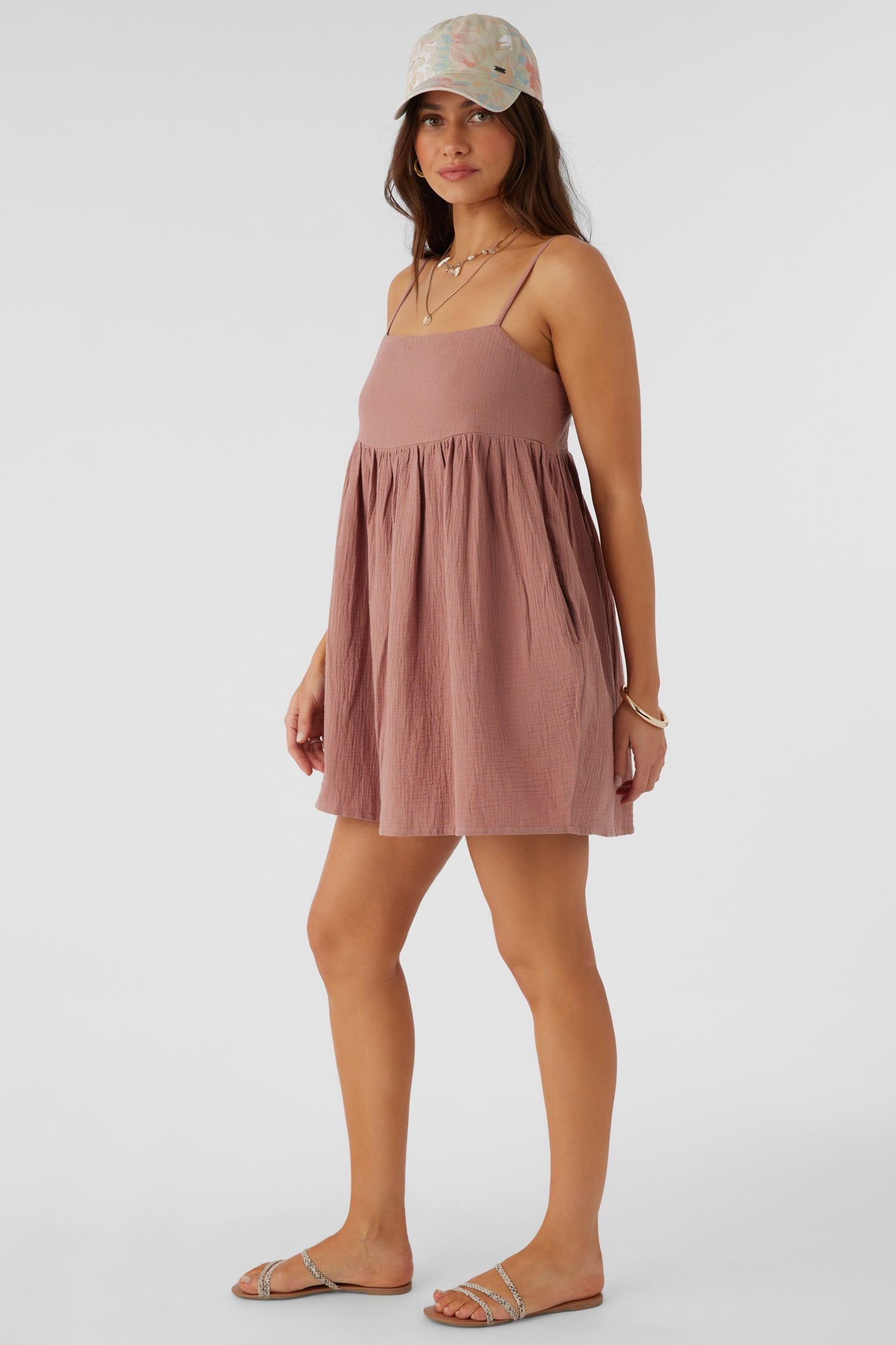 HADIA CRINKLE DOUBLE GAUZE MINI DRESS