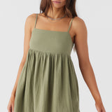 Hadia Crinkle Double Gauze Mini Dress