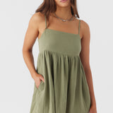 Hadia Crinkle Double Gauze Mini Dress