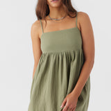 Hadia Crinkle Double Gauze Mini Dress