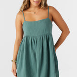 Hadia Crinkle Double Gauze Mini Dress