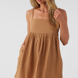 Hadia Crinkle Double Gauze Mini Dress