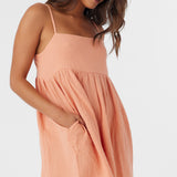 Hadia Crinkle Double Gauze Mini Dress