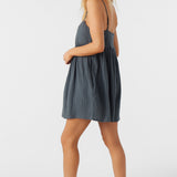 Hadia Crinkle Double Gauze Mini Dress