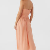 Devyn Smocked Strapless Midi Dress